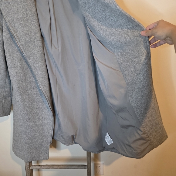 ⭐️40% Off⭐️ Old Navy Long Soft-Brushed Moto Coat in Heather Grey - Picture 10 of 12